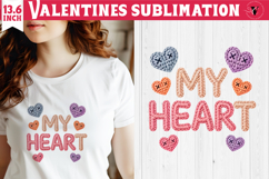 Crochet Valentines Day sublimation | Knitted My Heart Product Image 1