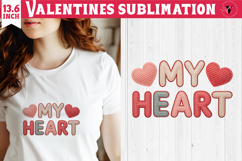 Crochet Valentines Day sublimation | Knitted My Heart Product Image 1