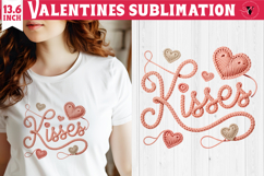 Crochet Valentines Day sublimation | Knitted Kisses Product Image 1