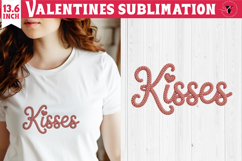 Crochet Valentines Day sublimation | Knitted Kisses Product Image 1