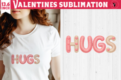 Crochet Valentines Day sublimation | Knitted Hugs Product Image 1