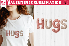 Crochet Valentines Day sublimation | Knitted Hugs Product Image 1