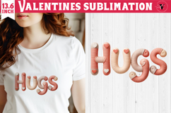 Crochet Valentines Day sublimation | Knitted Hugs Product Image 1