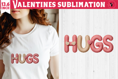 Crochet Valentines Day sublimation | Knitted Hugs Product Image 1