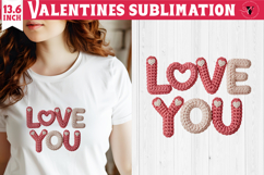 Crochet Valentines Day sublimation | Knitted Love You Product Image 1