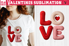 Crochet Valentines Day sublimation | Knitted Sweet love Product Image 1
