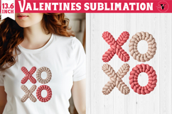 Crochet Valentines Day sublimation | Knitted XOXO Product Image 1