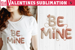 Crochet Valentines Day sublimation | Knitted Be Mine Product Image 1
