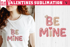 Crochet Valentines Day sublimation | Knitted Be Mine Product Image 1