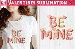 Crochet Valentines Day sublimation | Knitted Be Mine Product Image 1