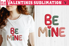 Crochet Valentines Day sublimation | Knitted Be Mine Product Image 1