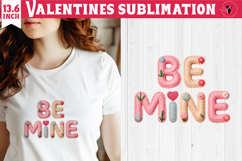 Crochet Valentines Day sublimation | Knitted Be Mine Product Image 1