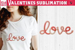 Crochet Valentines Day sublimation | Knitted Love Product Image 1