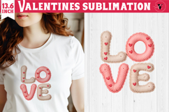 Crochet Valentines Day sublimation | Knitted Love Product Image 1
