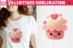 Crochet Valentines Day sublimation | Knitted Cake Product Image 1