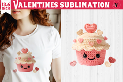 Crochet Valentines Day sublimation | Knitted Cake Product Image 1