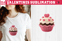 Crochet Valentines Day sublimation | Knitted Cake Product Image 1