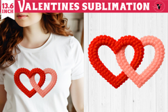 Crochet Valentine Day sublimation | Knitted Heart Product Image 1