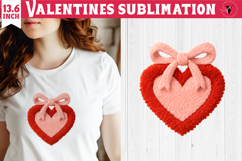 Crochet Valentine Day sublimation | Knitted Heart Product Image 1