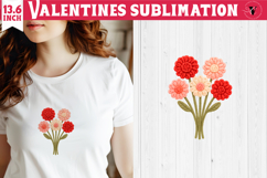 Crochet Valentine Day sublimation | Knitted Flowers Product Image 1