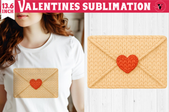 Crochet Valentine Day sublimation | Knitted love letter Product Image 1
