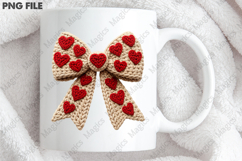 Crochet Yarn Christmas Bow PNG Product Image 3