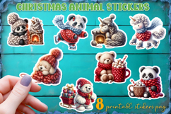 Crochet Yarn Christmas PNG, animal Crochet Christmas PNG Product Image 1