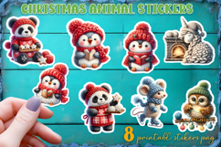 Crochet Yarn Christmas PNG, animal Crochet Christmas PNG Product Image 1