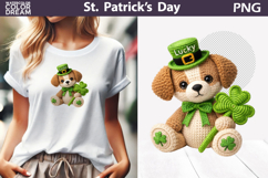 St. Patrick's Day Animal Clipart | Crochet Dog Clover Product Image 1