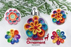 Crochet Flower Ornament Circle Christmas Tree Decorate Product Image 1