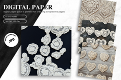 Crocheted Heart Background Boho Crochet Texture Wallpaper Product Image 1