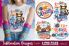 Crocheting Sublimation Faux yarn PNG 4 Designs Product Image 1