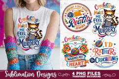 Crocheting Sublimation Faux yarn PNG 4 Designs Product Image 1