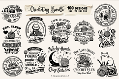 Funny Crocheting SVG Bundle, Crochet Bundle 100 designs Product Image 1