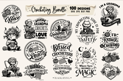 Funny Crocheting SVG Bundle, Crochet Bundle 100 designs Product Image 5