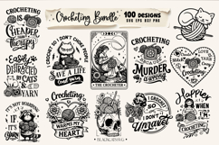 Funny Crocheting SVG Bundle, Crochet Bundle 100 designs Product Image 6