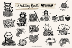 Funny Crocheting SVG Bundle, Crochet Bundle 100 designs Product Image 8