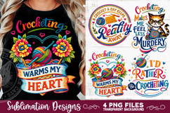 Crocheting Sublimation Faux yarn PNG 4 Designs Product Image 6