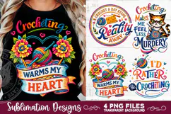 Crocheting Sublimation Faux yarn PNG 4 Designs Product Image 6