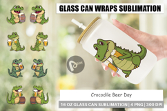 Glass Can Crocodile Beer Day Product Image 1