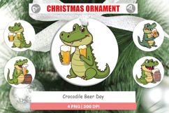 Ornament Crocodile Beer Day Product Image 1