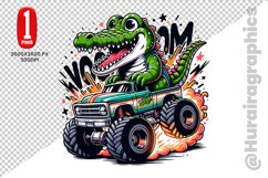 Cute Crocodile Clipart - PNG File Product Image 1