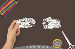 Crocodile in a Swamp PNG Sticker Set Product Image 1