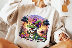Mardi Gras Crocodile PNG, Mardi Gras Sublimation, Mardi Gras Product Image 2