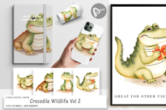 Digital Paper Crocodile Wildlife Product Image 1