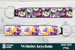 Crocus wristlet keychain | Key fob wristlet sublimation Product Image 1