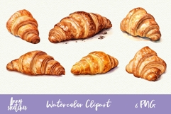 Croissant Clipart PNG French Pastry Illustrations Product Image 1