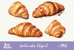 Croissant Clipart 4 PNG French Pastry Illustrations Product Image 1