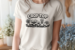Crop Top SVG - Funny Gardening PNG - Root Vegetable Pun Art Product Image 2