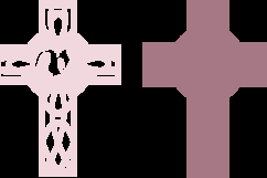 Christmas cross, Nativity scene cross, Religious Laser cut Product Image 3